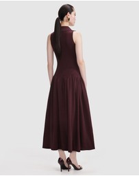 Self Portrait - Ribbed Knit Midi Dress