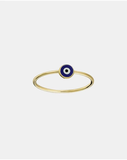 Zoe Olivia - 9K Gold Evil Eye Ring