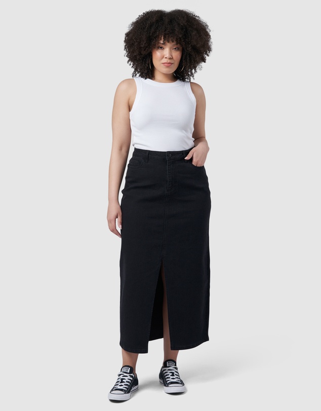 Sunday In The City - Hype Denim Maxi Skirt