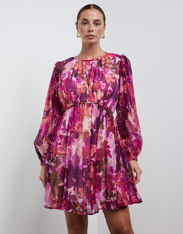 Sofia Irina - Mini Balloon Sleeve Dress
