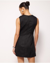 AERE - Audrey Linen A-Line Dress
