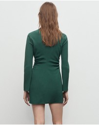 M.N.G - Boat-Neck Ruched Dress