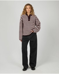 All About Eve - Flossie Stripe Knit Wine
