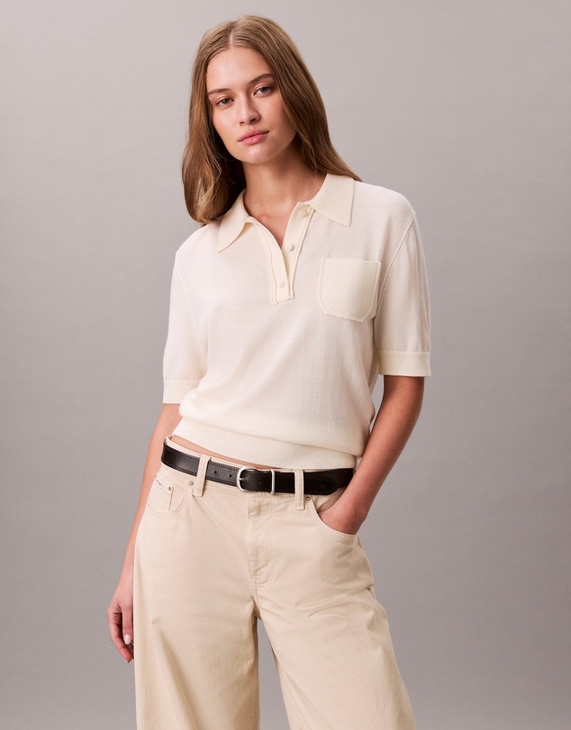 Calvin Klein - Merino Wool Polo Jumper