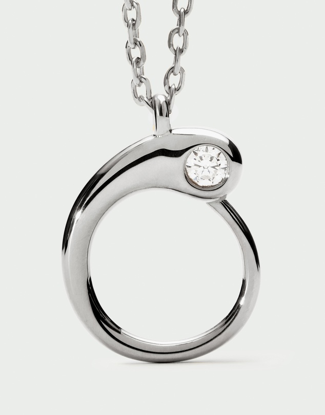 PDPAOLA - Initial 2026 O Silver Pendant Necklace