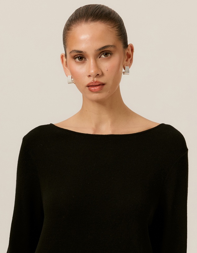Tussah - Violet Fine Knit Boat Neck Top