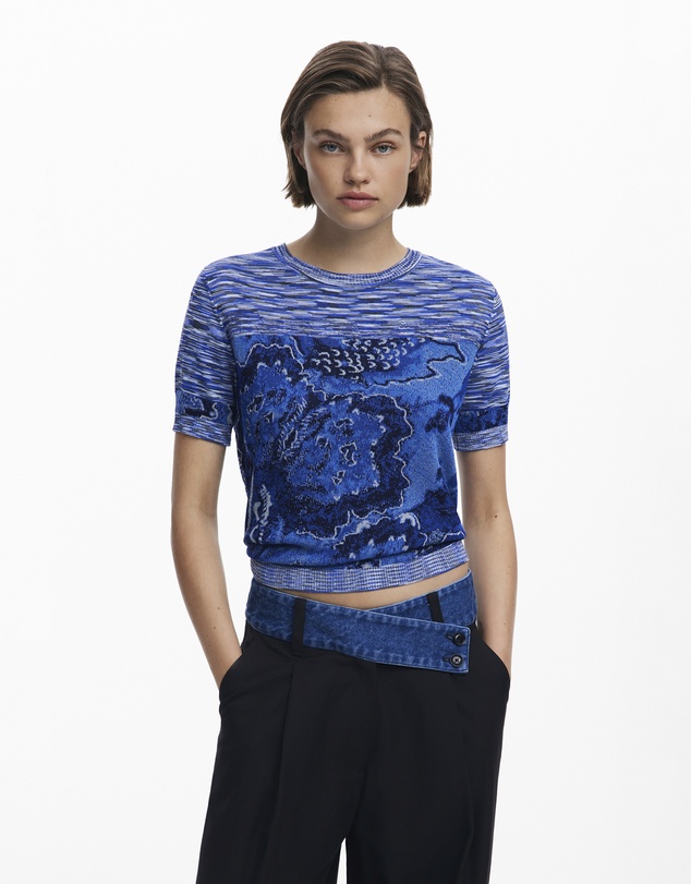 Desigual - Marbled Knit T-Shirt
