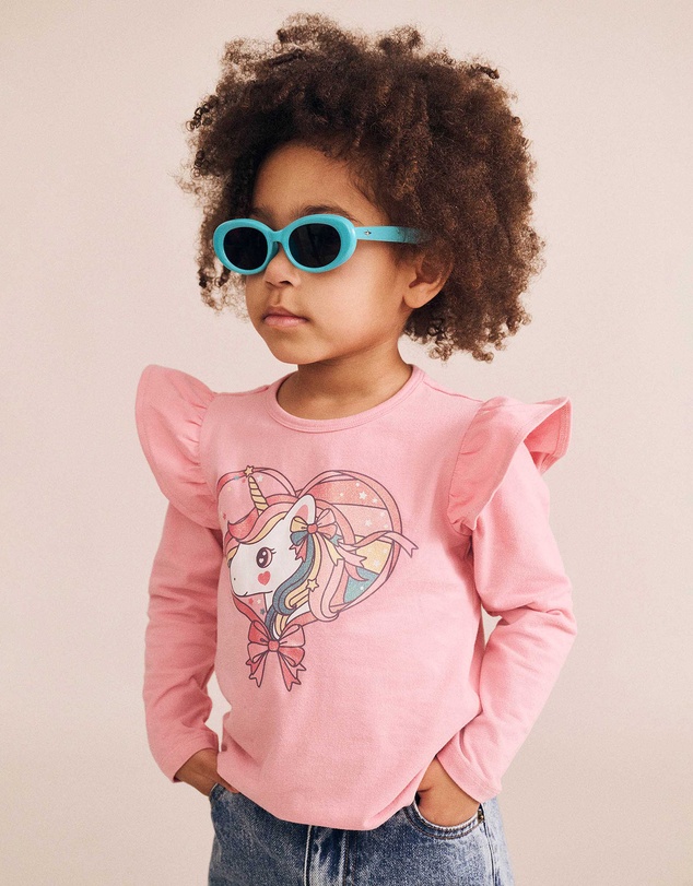 Huxbaby - Whimsical Unicorn Frill Top - Babies-Kids