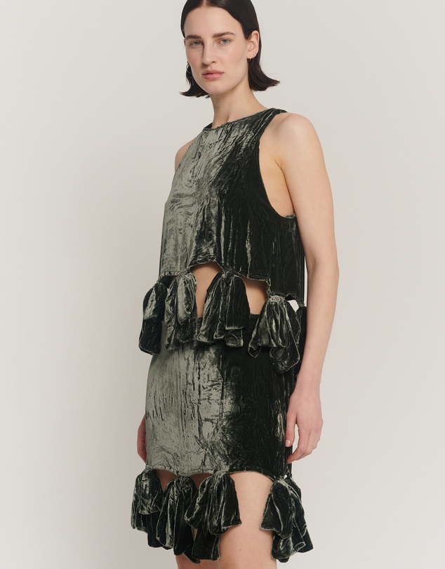 THE TALES - Silk Velvet Party Bow Skirt