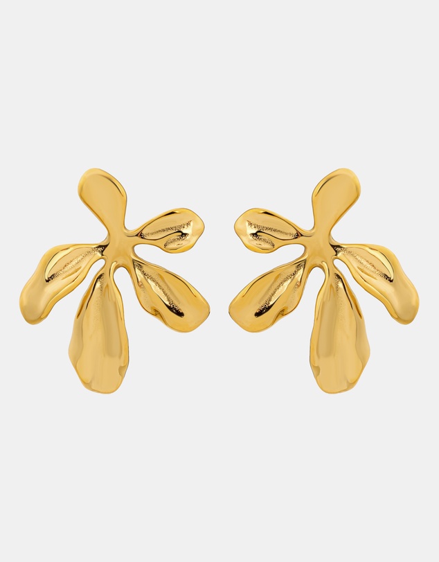 Zoe Olivia - Waterproof Sculpted Flower Stud Earrings
