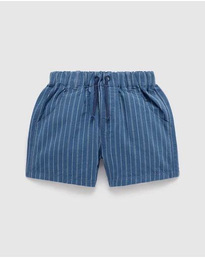 Purebaby - Linen Blend Pull on Shorts-Kids-Babies