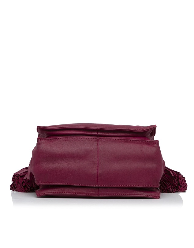 Pre-Loved by Azura Reborn - Pre-Loved loewe Tassel Detail Leather Shoulder Bag with Adjustable Strap