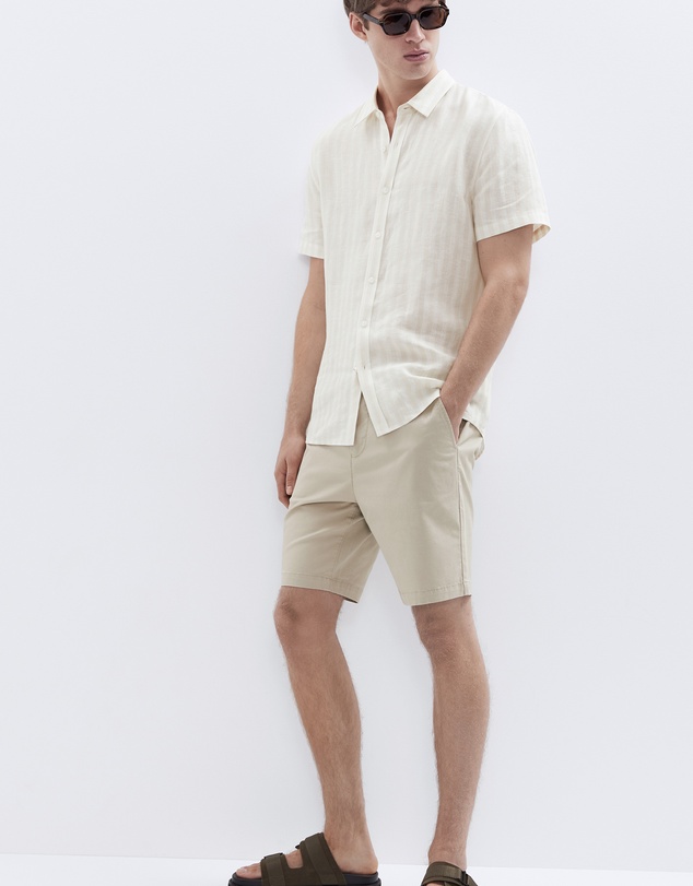 UNISON - Linen S/S Regular Fit Shirt
