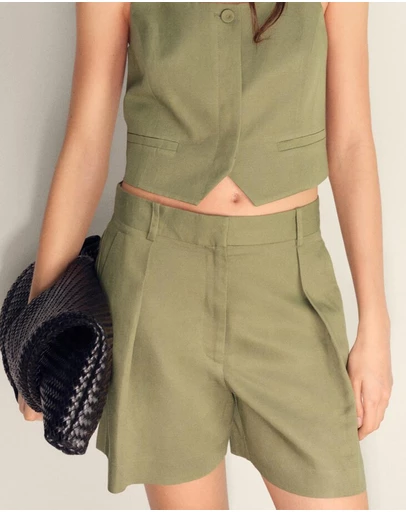 M.N.G - Max Linen-Blend Bermuda Shorts