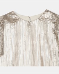 Billieblush - Metallic Pleated Dress - Kids-Teens