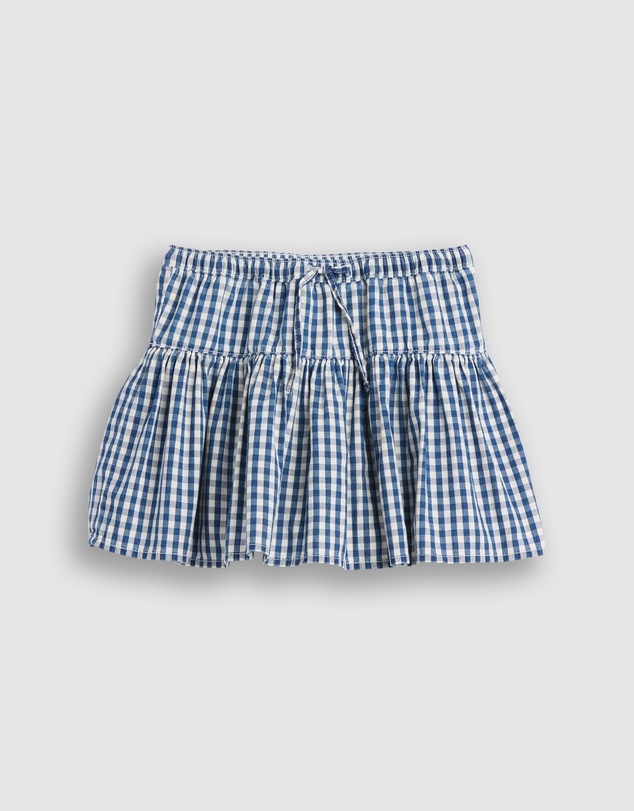 GAP - Denim Ginhgam Skort - Teens