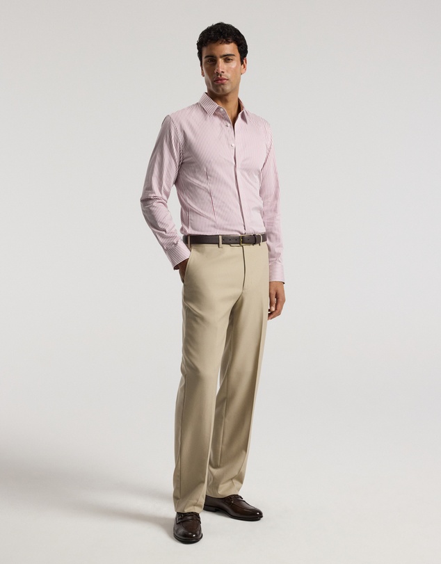 Calibre - Stretch Sateen Stripe Shirt Pink