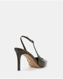 Wittner - Riker Croc Embossed Leather Slingbacks