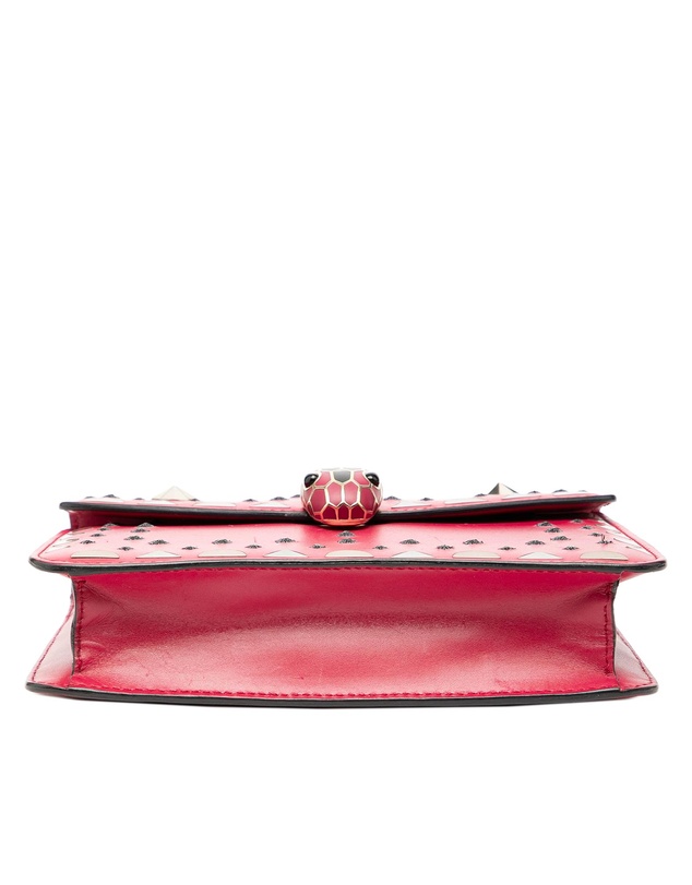 Pre-Loved by Azura Reborn - Pre-Loved Small Studded Leather Laser Cut Square Serpenti Forever Chain Crossbody