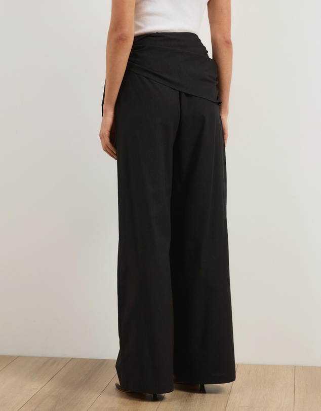 Atmos&Here - Sabrina Linen Blend Wrap Belt Pants