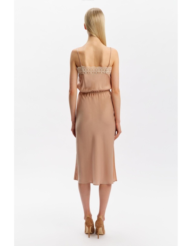 Bardot - Olina Lace Satin Midi Dress