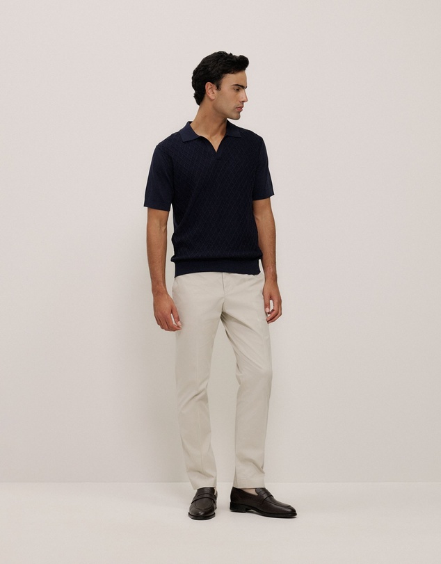 Trenery - Cotton Twill Trouser in Fawn