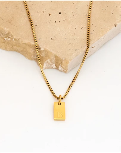 Winona - Afine Alphabet Necklace letter B