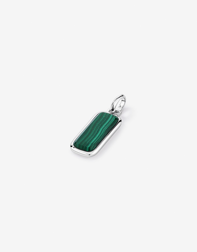 Michael Hill - Malachite Oblong Pendant in Sterling Silver