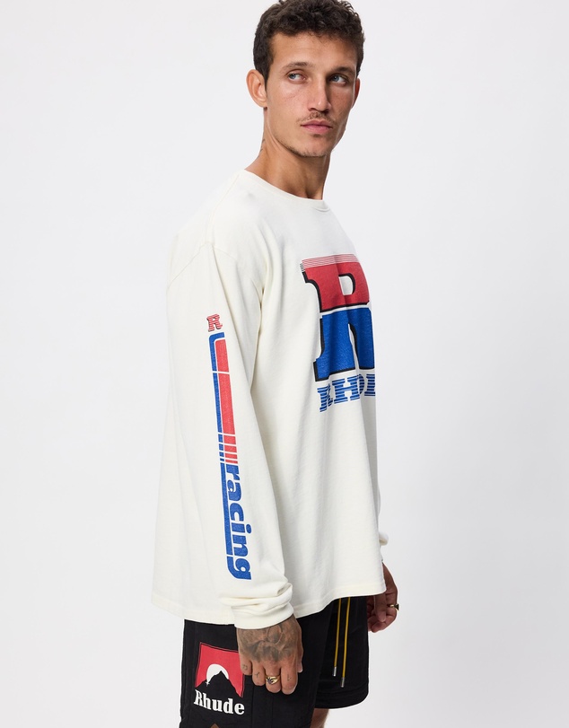 RHUDE - Split Petrol Logo LS Tee