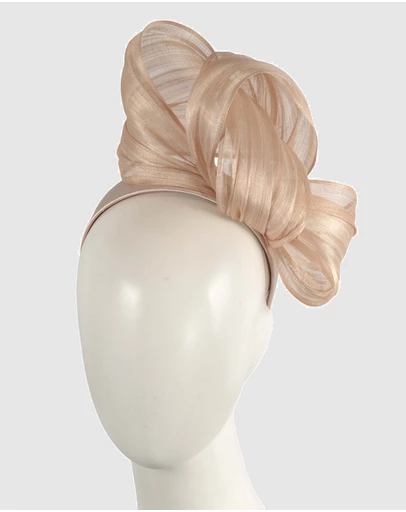 Fillies Collection - Bespoke Nude Bow Racing Fascinator