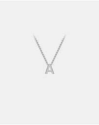 Zoe Olivia - 9K White Gold Initial A Necklace