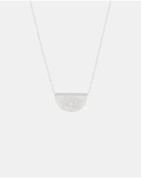 By Charlotte - Silver Lotus Short Necklace