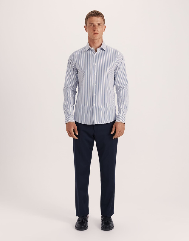 SABA - Calvin Long Sleeve Slim Stripe Shirt