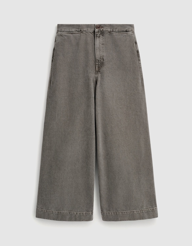 COS - Cropped Denim Wide-Leg Trousers