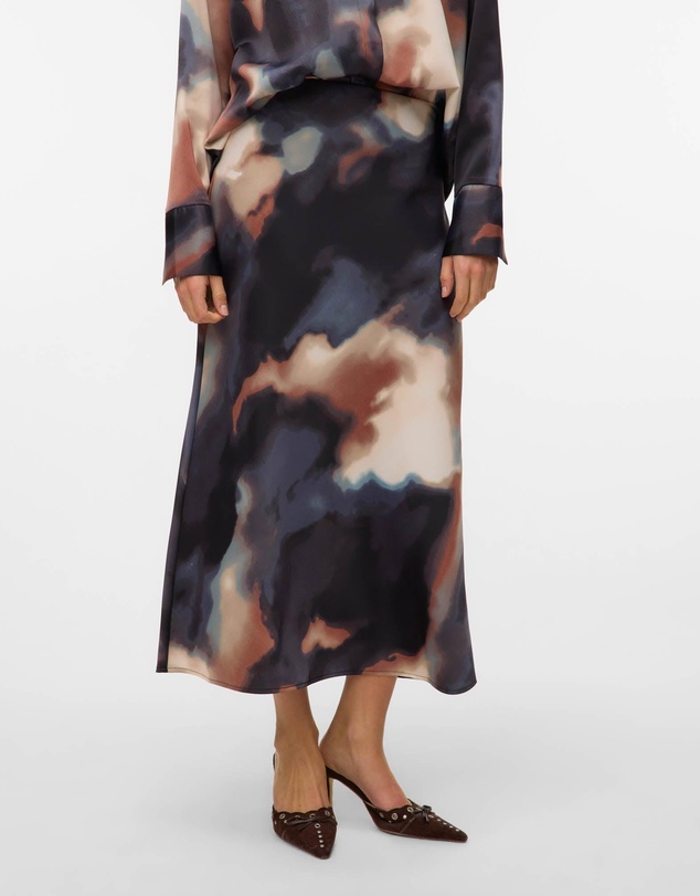Vero Moda - Joa High Waisted Printed Maxi Skirt