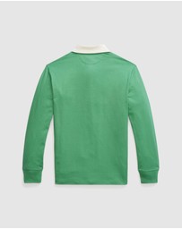 Polo Ralph Lauren - Logo-Applique Cotton Jersey Rugby Shirt - ICONIC EXCLUSIVE - Teens