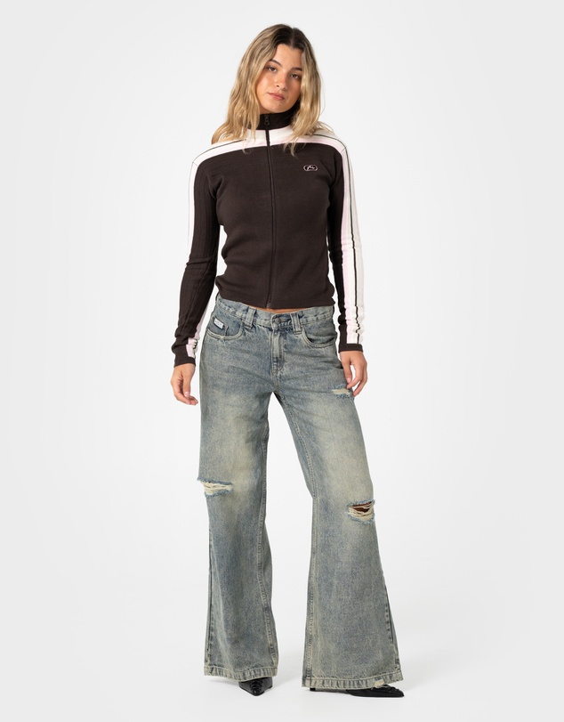 Rusty - Daddy Gb Fitted Zip Through Knit