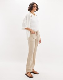 Amelius - Erin Linen Tie Cargo Pant