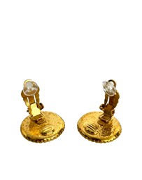 Pre-Loved by Azura Reborn - Pre-Loved CC Gold Plated Button Clip On Earrings