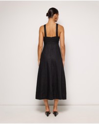 AERE - Este Linen Midi Dress