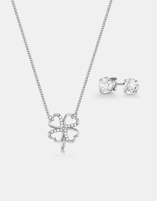 Mestige - Clover Set - Silver Plated