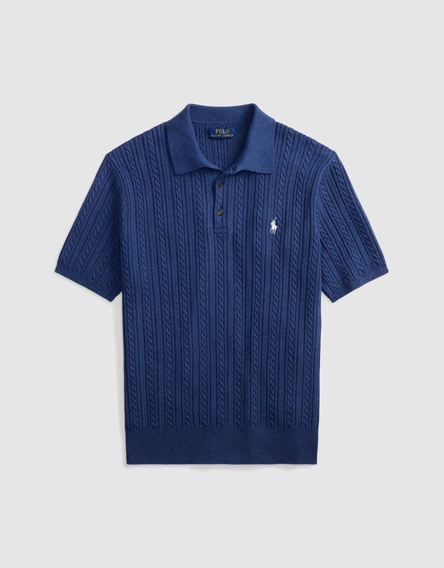 Polo Ralph Lauren - Cable-Knit Cotton Polo-Collar Sweater