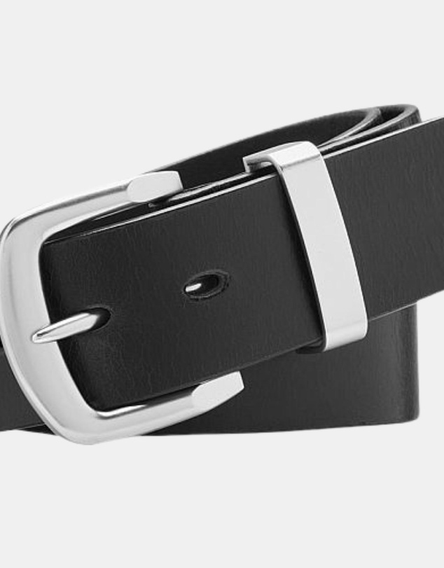 Buckle - Station. Australian Made Full Grain Natural Leather Belt. 38mm width.