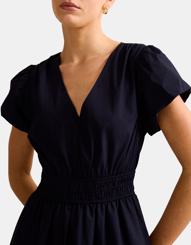 Forever New - Mara Puff Sleeves Cotton Midi Dress