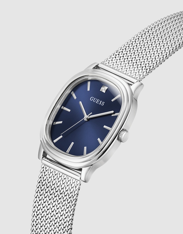 GUESS - GUESS Mens Silver-Tone Analogue Watch