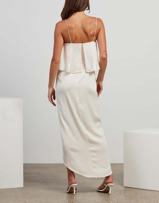 Shona Joy - Luxe Draped Cocktail Frill Dress