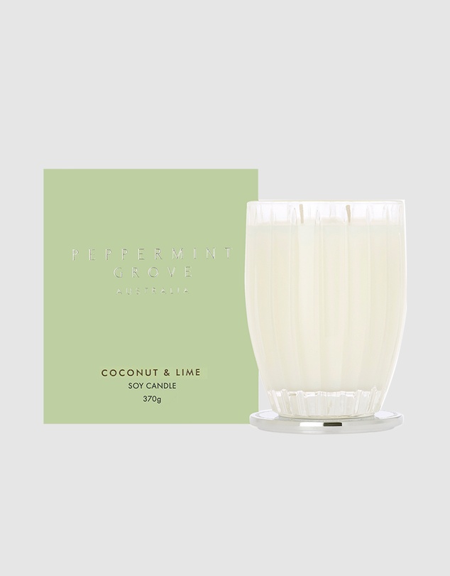 Peppermint Grove - Coconut & Lime Large Candle - 370g