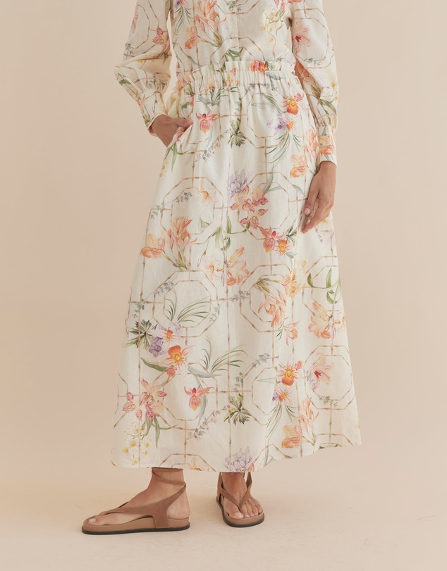 Amelius - Orangerie Bow Detail Maxi Skirt