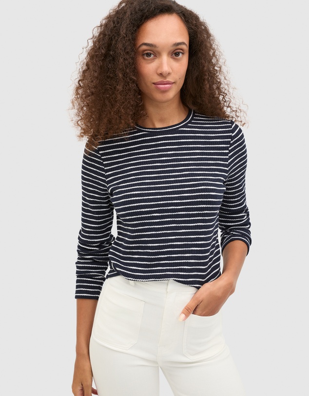 Seed Heritage - Self Stripe Textured Top