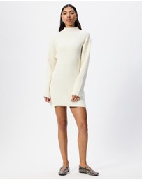 & Other Stories - Rib-Knit Mock-Neck Mini Dress